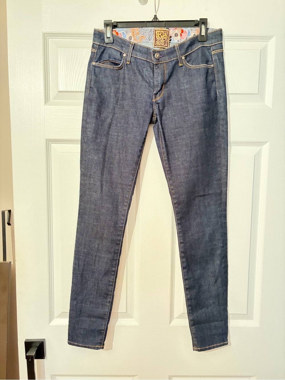 Robert Graham Indigo Skinny Jeans with Contrast Stitching